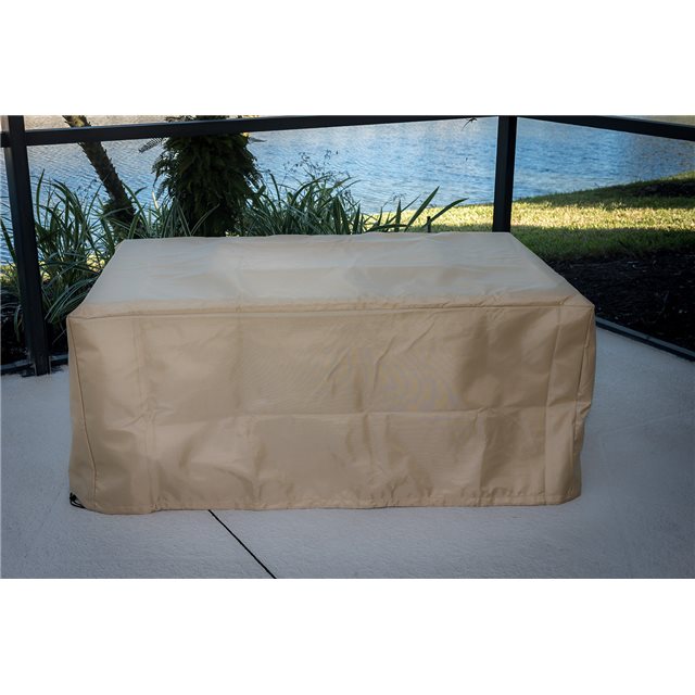THE OUTDOOR GREATROOM Rectangular Tan Polyester Cover