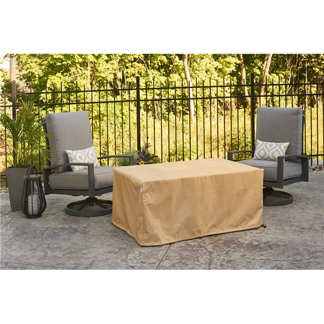 THE OUTDOOR GREATROOM Rectangular Tan Polyester Cove