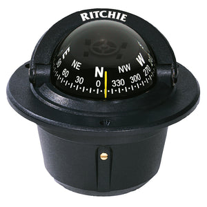 Ritchie F-50 Explorer Compass - Flush Mount - Black [F-50] - Designer Investment