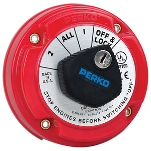 Perko 8504DP Medium Duty Battery Selector Switch w/Alternator Field Disconnect & Key Lock [8504DP]