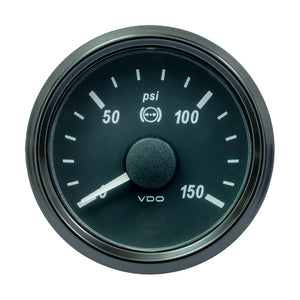 VDO SingleViu 52mm (2-1/16") Brake Pressure Gauge - 150 PSI - 0-180 Ohm [A2C3833480030]