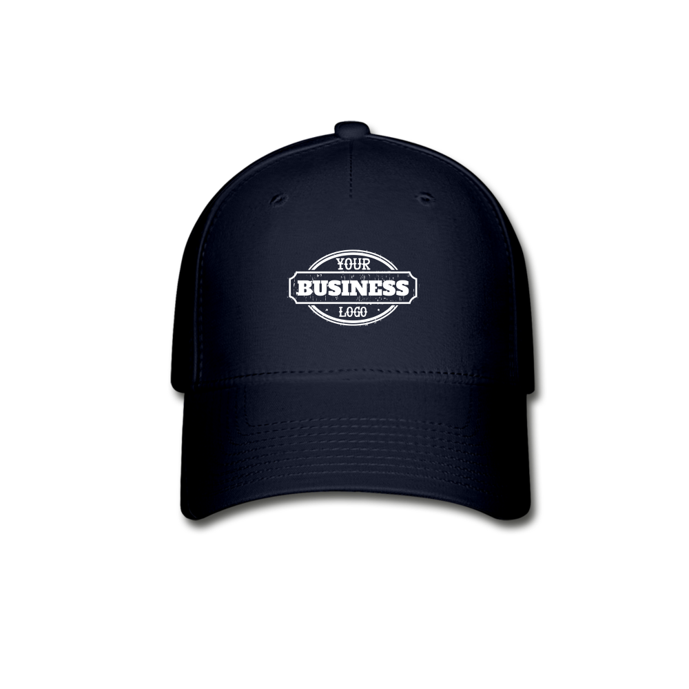 Custom Business Logo Baseball Cap - navy